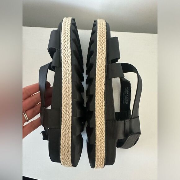 Sorel Roaming Criss Cross Leather Jute Sandals - Picture 5 of 12